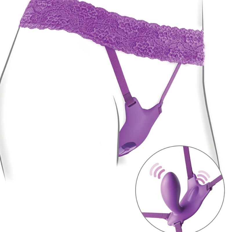 Fantasy For Her-   Erfly Harness Gspot Cu Vibrator, Reîncărcabilă Și Telecomandă Violet