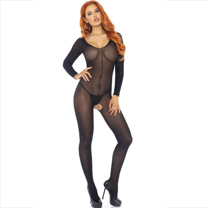 Leg Avenue Bodystockings - Long Sleeve Bodystocking, Elegance And Seduction