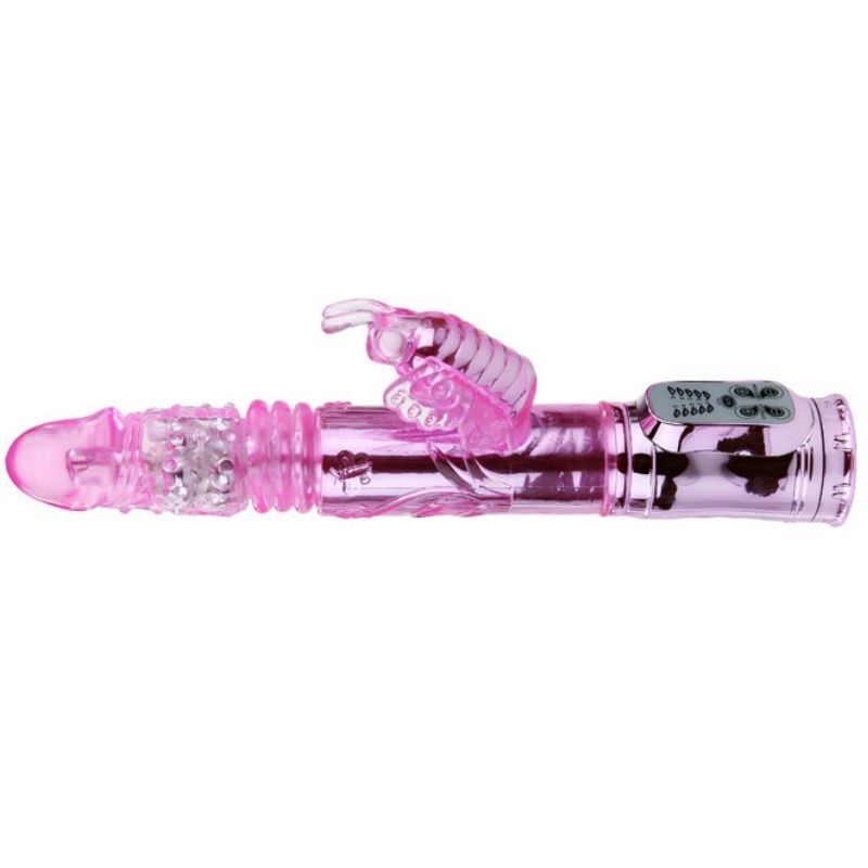 Baile Rotations - Rechargeable Multifunctional Vibrator With Vibrating Clitoris Stimulation Butterflies, 5 Rotation Modes, 5 Vibration Modes, Silicone and TPE Material, Designed in the USA