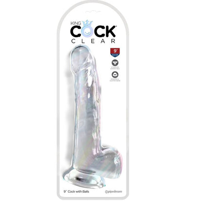 King Cock- Dildo Transparent Cu Testicule 20,3 Cm Transparent