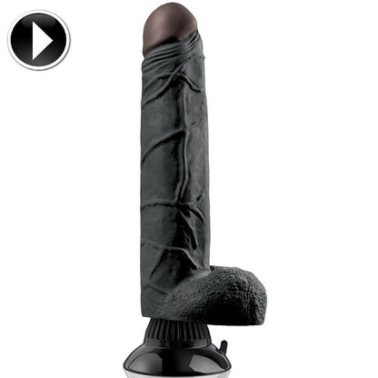 Real Feel Deluxe - No. 7 Black, Realistic Vibrator with Suction Cup and Powerful Vibrations, Waterproof