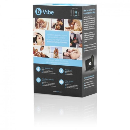 B-Vibe Snug Anal Plug 2 Black, Silicone Seamless, Weight 114g, Ergonomic Shape, Water Resistant