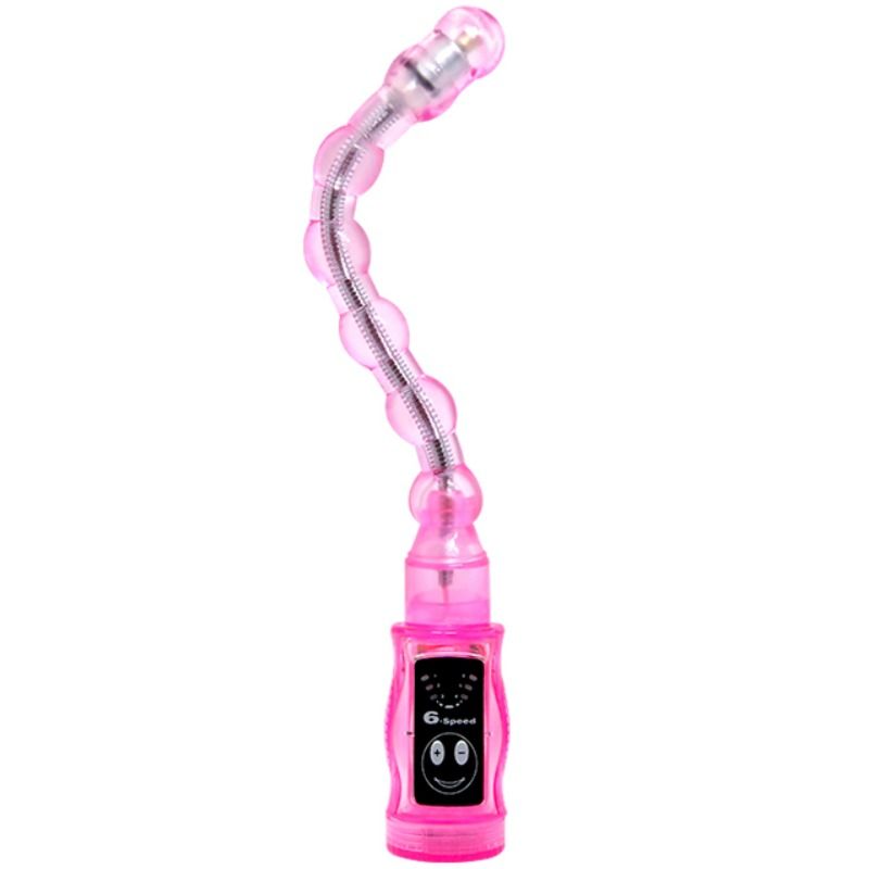 Baile Stimulating - Distortion Pink Vibrator Stimulator, 6 Functional Vibrations, TPR and ABS Material