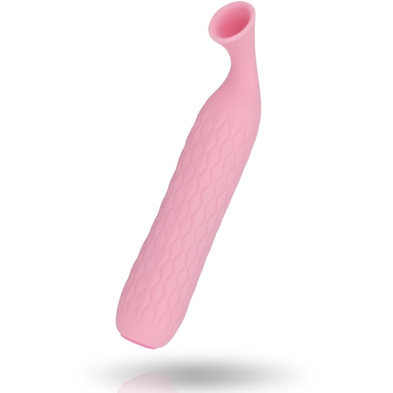 Inspire Suction - Saige Pink Suction Stimulator, Dimensions: 14.6 cm (total length), 2.9 cm (diameter), Material: Silicone, Submersible, Rechargeable, 1 Year Warranty