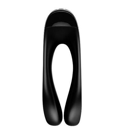 Satisfier Candy Stick Black Finger Vibrator, Small Size Finger Vibrator with Powerful Motor and Body-Friendly Design