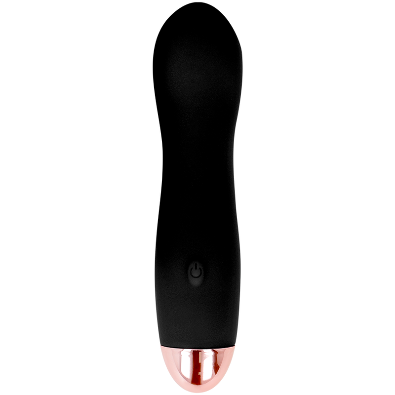 Dolce Vita - One Black Rechargeable Vibrator With 7 Speeds, Soft Silicone, 12.5cm Length, Elegant Design and Increasing Power