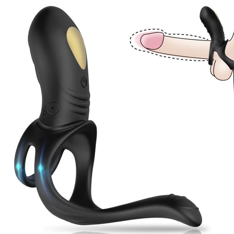 Armony For Him- Joy Jumper Inel Vibrator Pentru Cupluri Și Anal Plug Telecomandă Negru