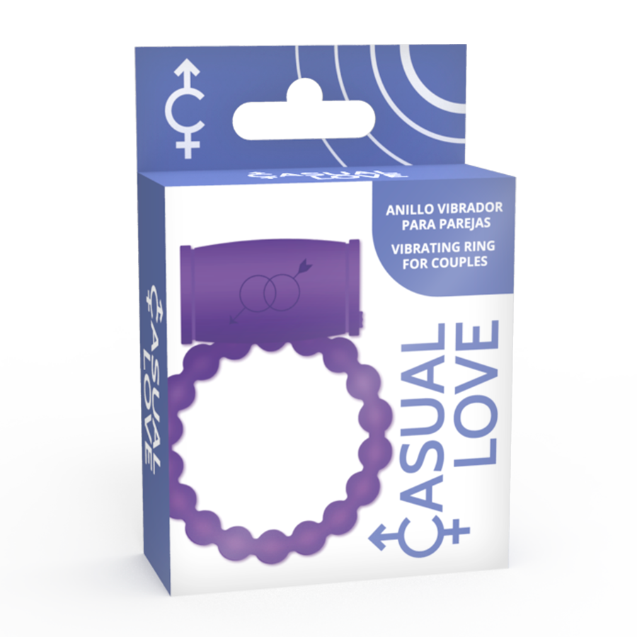 Casual Love - Clitoris and Vaginal Stimulator Ring, Quality Silicone, Flexible, Purple