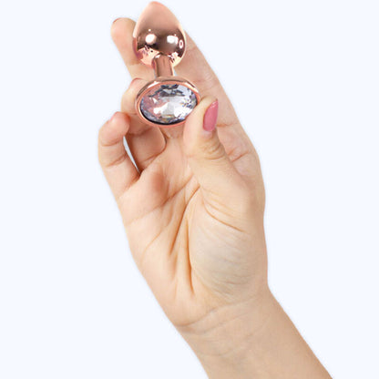 Secretplay Toys-Secret Play   Dop Anal Metalic Rose Gold  Small Size 7 Cm