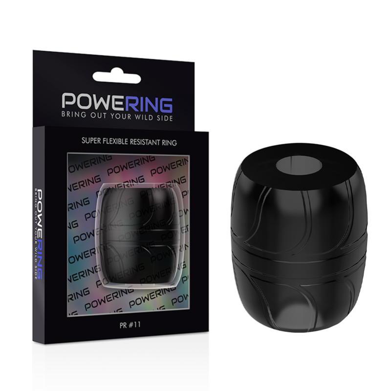 Powering-  Inel Pentru Penis Super Flexibil Și Rezistent 5 Cm Pr11 Negru Pr11 Negru