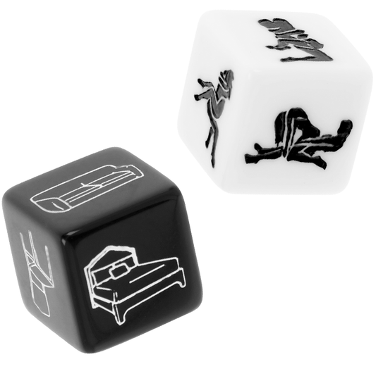 Submissive Fetish - BDSM Dice for Positions and Locations (With Satin Pouch)