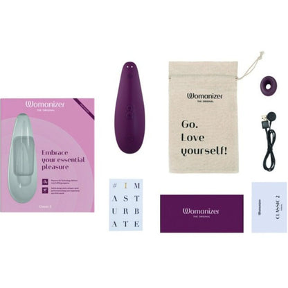 Womanizer - Clitoris Stimulator Classic 2 Bordeaux, Pleasure Air Technology, 10 Levels of Intensity, Water Resistant IPX7