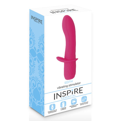 Essential Inspiration - Edith Pink, Flexible Rechargeable Vibrator, 12 Vibration Functions, Water Resistant, Hypoallergenic Silicone