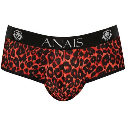 Anais Men - Tribal Jock Bikini S (Red Soft Microfiber Animal Print Bikini Bottoms)