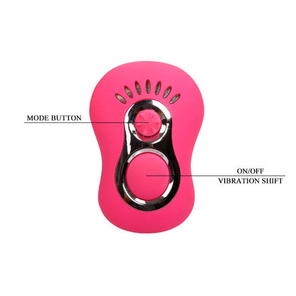 Baile Stimulating - Triple Vibrator Butterfly Strap, 7 Functions, Material: TPR, Remote Control, Elastic Straps, 3 AAA Batteries