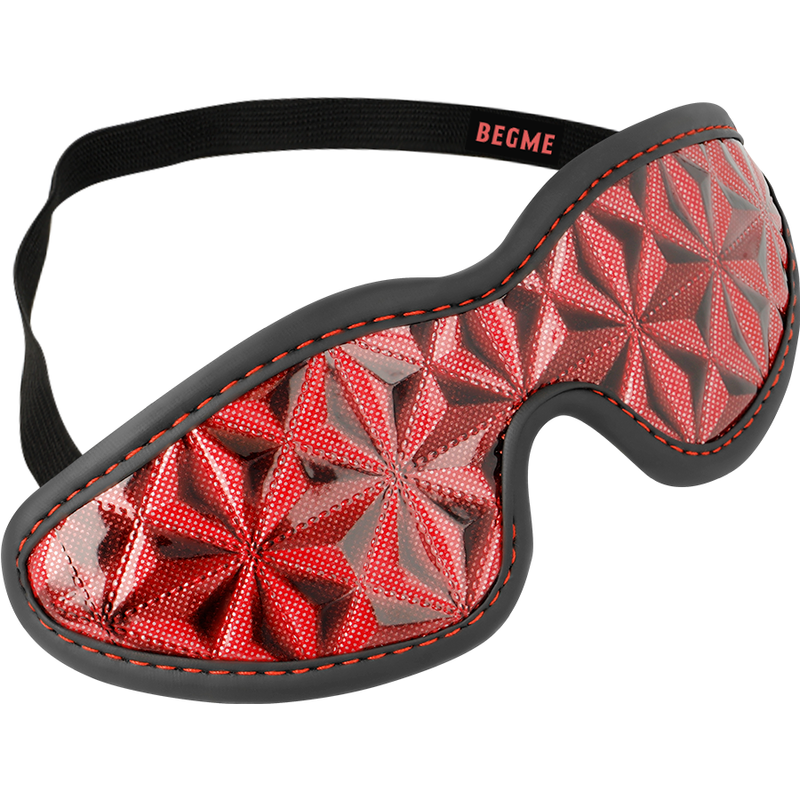 Begme Red Edition - Red Premium Orb Mask with Elastic Neoprene Strap - BDSM Game