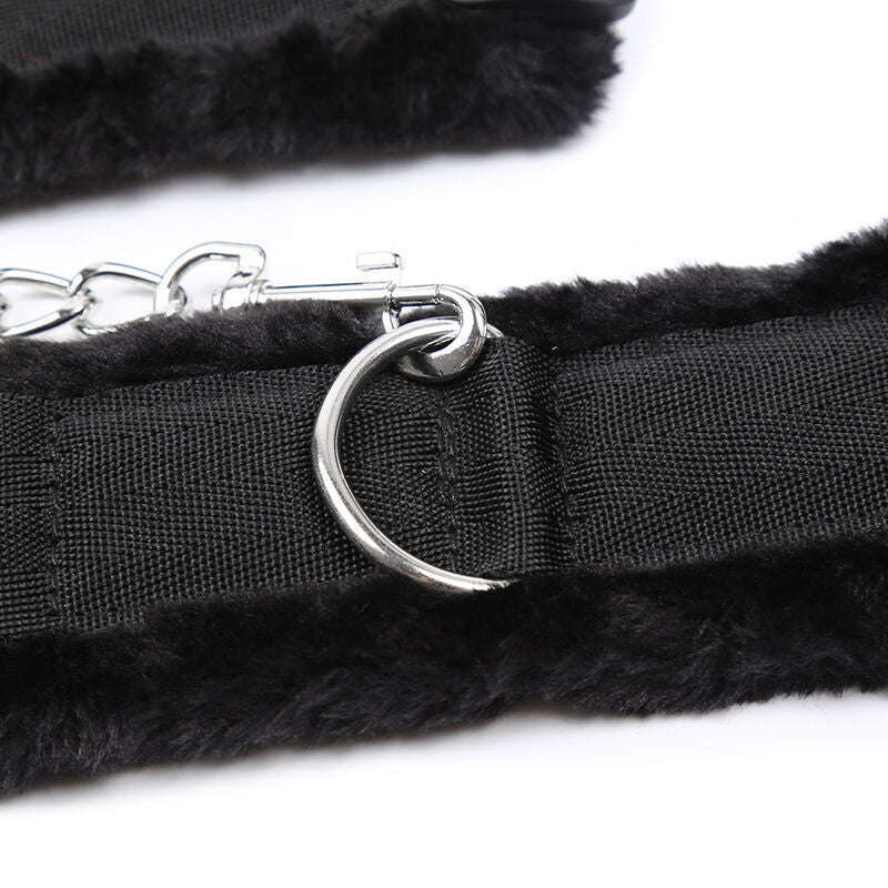 Ohmama Fetish Fur Lined Wrist Cuffs - Luxury Material Fetish Accessories for Pleasure and Comfort