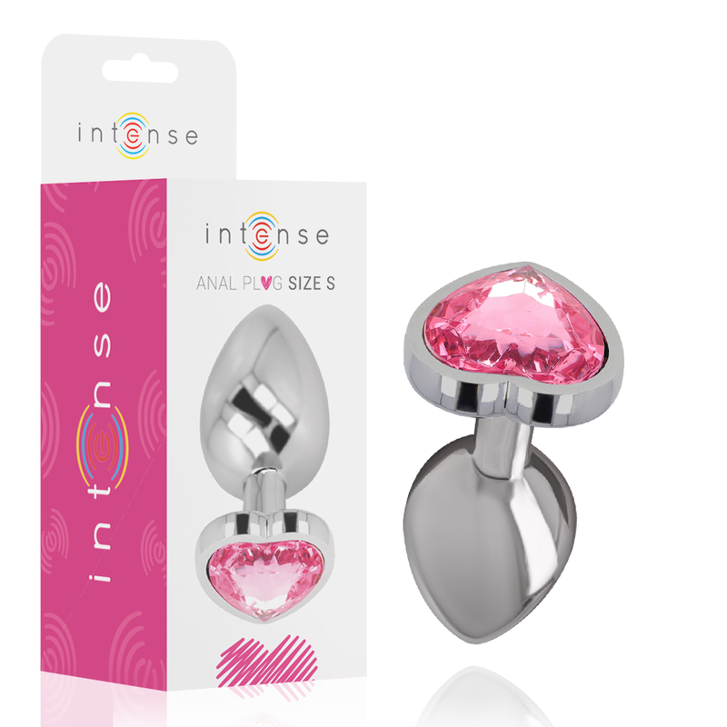 Intense Anal Toys-Intense Dop Anal Metalic Din Aluminiu Inimă Roz Mărimea S