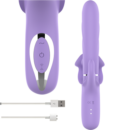 Intense Fun-Intense Billie Vibrator Multifuncțional Reîncărcabil Cu Aspirație Și Pulsații Violet