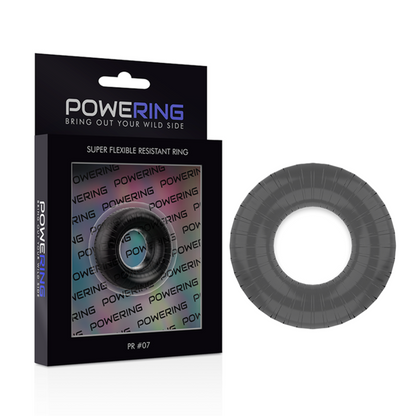 Powering- Inel Pentru Penis Super Flexibil Și Rezistent 4,5 Cm Pr07 Negru