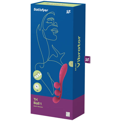 Satisfyer Vibrator- Tri Ball 1 Multi Vibrator Roșu