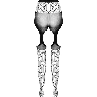 Passion Woman Garter &amp; Stock - Bodystocking Eco S005 Black from the Eco Collection