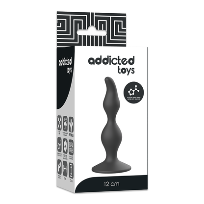 Addicted Toys- Dop Anal Pentru Sex Anal 12Cm Negru