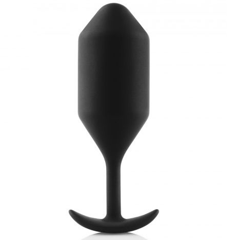 B-Vibe Snug Anal Plug 4 Black, Silicone Seamless, Weight 257g, Ergonomic Shape, Water Resistant