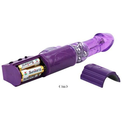 Baile Rotations - Hot Lady Rabbit Purple Rabbit Pearl with Multi-Speed ​​Vibration and Rotation, Metal Beads, Works with 3 AA Batteries, Material TPR / ABS, Dimensions: 24 cm x 3.6 cm, Color Purple