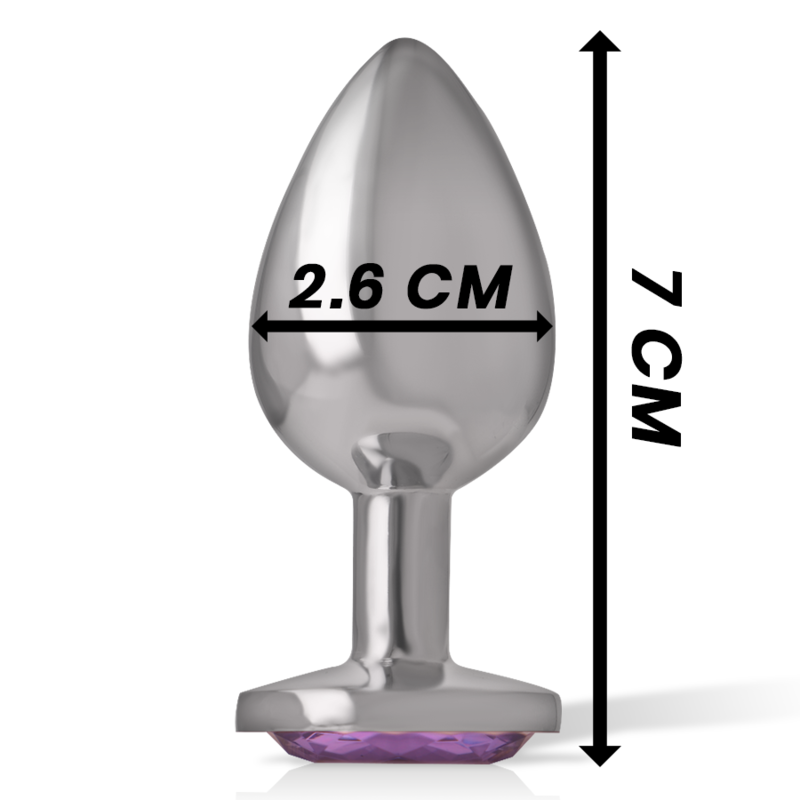 Intense Anal Toys - Metal Butt Plug With Diamond Jewel, Size S