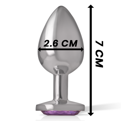 Intense Anal Toys - Metal Butt Plug With Diamond Jewel, Size S