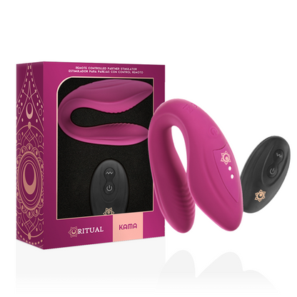 Rithual - Kama Remote Couples Massager Orquidea, Vibrator for Couples, Hypoallergenic Silicone, Rechargeable, Remote Control