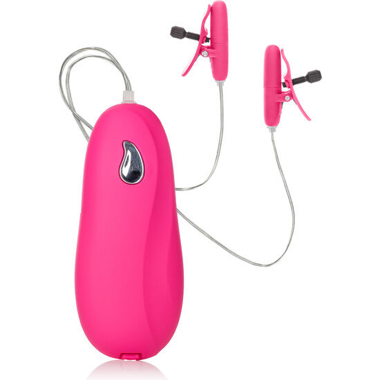 California Exotics - Vibrating Heated Nipple Tweezers, Pink, 2 Speed ​​Action