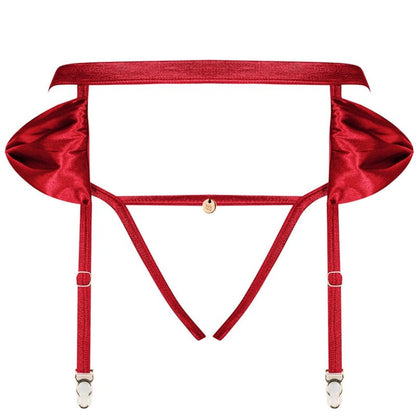 Obsessive Garter &amp; Stockings - Garter Rubinesa Red Satin L/XL