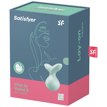 Satisfyer Layons - Viva La Vulva 3 Clitoral Vibrator with 12 Vibration Programs, Soft Silicone, Water Resistant (IPX7) - Green