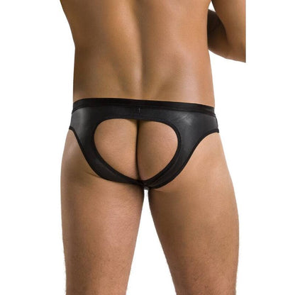 Passion Men - 041 Slip Open Joe Black L/XL Stylish Polyurethane and Polyester Briefs Made in EU