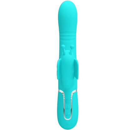 Pretty Love Flirtation- Vibrator De Iepure Multifuncțional 4 În 1 Fluture Aqua Verde