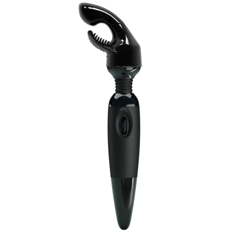 Baile Power Head - Sensual Massage Wand With Interchangeable Head, Rechargeable, Powerful Vibrations, Material: 100% Silicone, Dimensions: See Image, Batteries: 4AAA