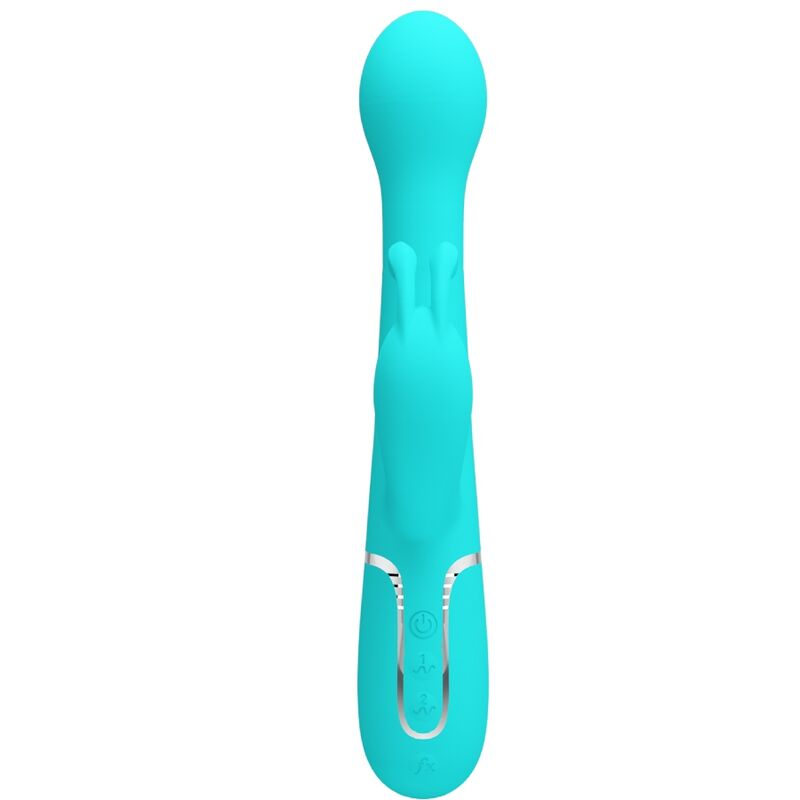 Pretty Love Flirtation- Dejon Rabbit Vibrator 3 În 1 Multifuncțional Aqua Verde