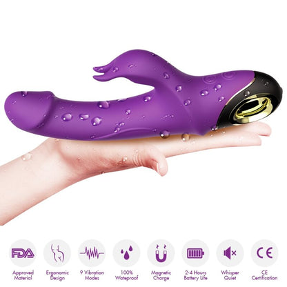 Armony Vibrators- Meteror Dildo Vibrator Iepure Rotator Violet