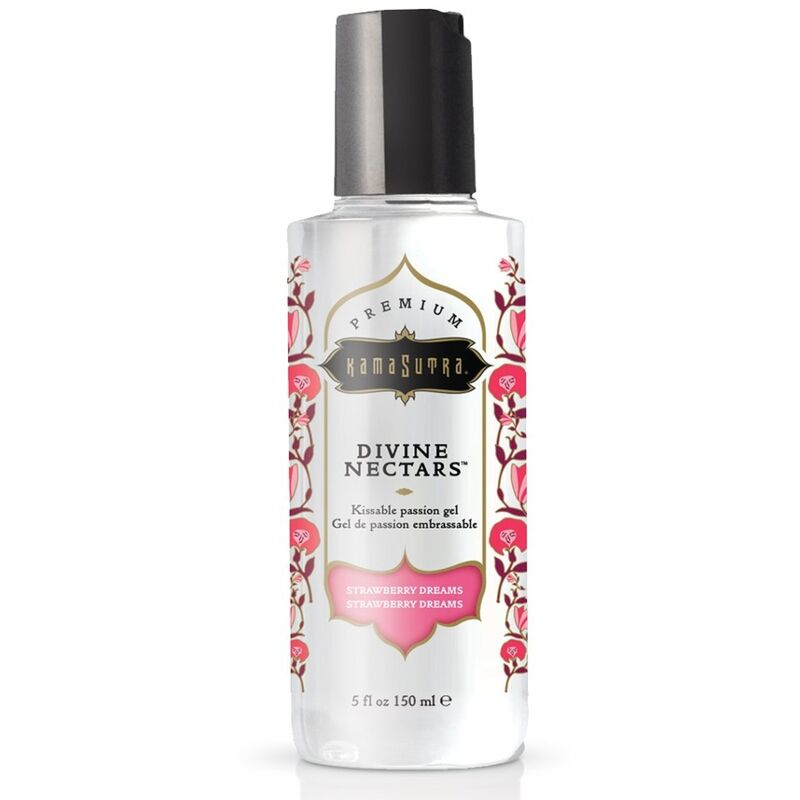 Kamasutra Divine Nectars - Lubricant Strawberry Dream 150 ml, Delicious Taste and Pleasant to Kiss