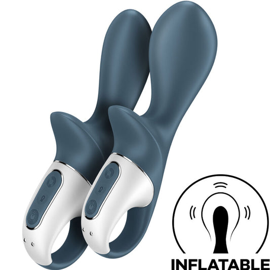 Satisfyer Vibrator - Air Pump Booty 2 Dark Grey, Inflatable, 12 Vibration Programs, Anal and Prostate Stimulation