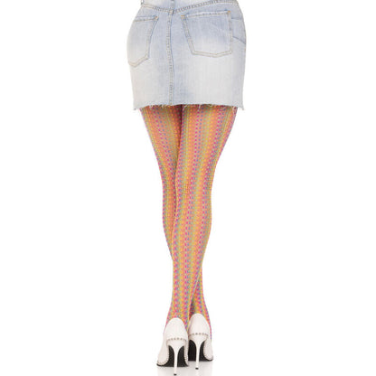 Leg Avenue Hosiery- Ciorapi Croșetați Multicolori