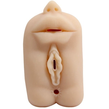 Baile For Him - Temptation Passion Lady Masturbator with 3 Types of Tunnels (Mouth, Ass, Vagina), TPR Material, Easy to Clean, Various Measures