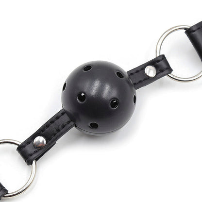 Ohmama Fetish - Ball Gag with Vent Mouth and Nipple Clamps, Stainless Steel BDSM Set