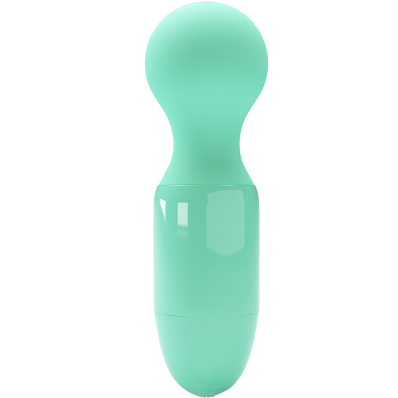 Pretty Love - Mini Wand With Small Stick, Pretty Green, Mini Vibrators, Material: Silicone, Color: Light Green