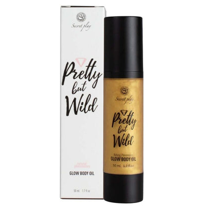 Secretplay Pretty But Wild Glow Body Oil 50 ml - Body Oil with Golden Glow and Caramel Scent, Natural Active Ingredients