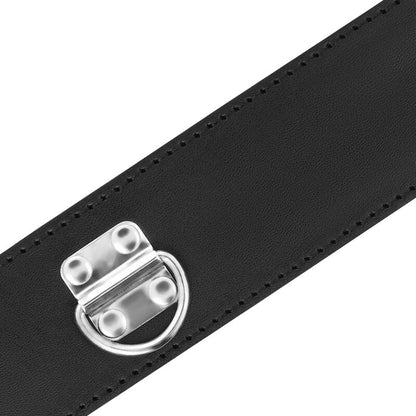 Darkness Bondage - BDSM Collar with Black Lock, Neoprene and Puleather, BDSM