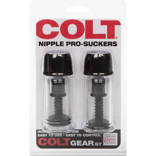 California Exotics - Colt Nipple Prosuckers Black, Nipple Sucker Set, Increase Sensitivity, Stylish Packaging, Colt Gear Collection