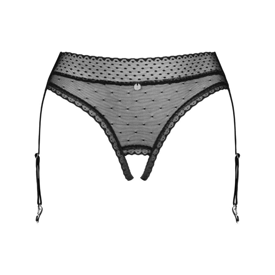 Obsessive Panties &amp; Thong - Lanelia Panty Garter XL/XXL, Transparent Design with Polka Dots